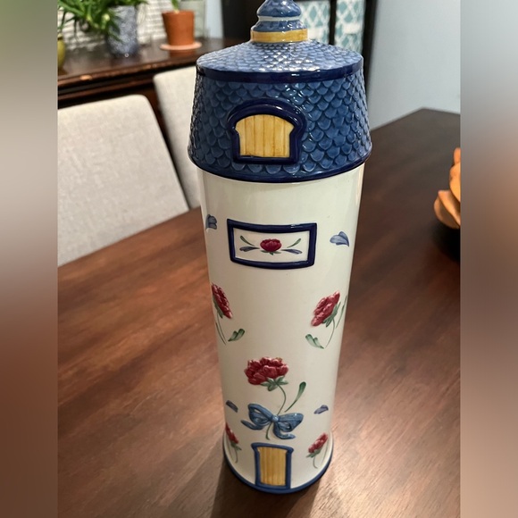 Lenox Poppies On Blue Pasta Tall Silo Canister - Picture 4 of 9